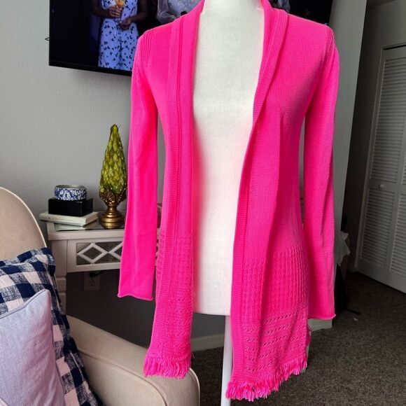 Lilly Pulitzer Noble Fringe cardigan - Picture 1 of 8